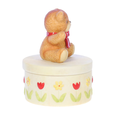 Lucy_and_Me_Bear_with_Red_Bow_Trinket_Box_Spring_Figurine_1980