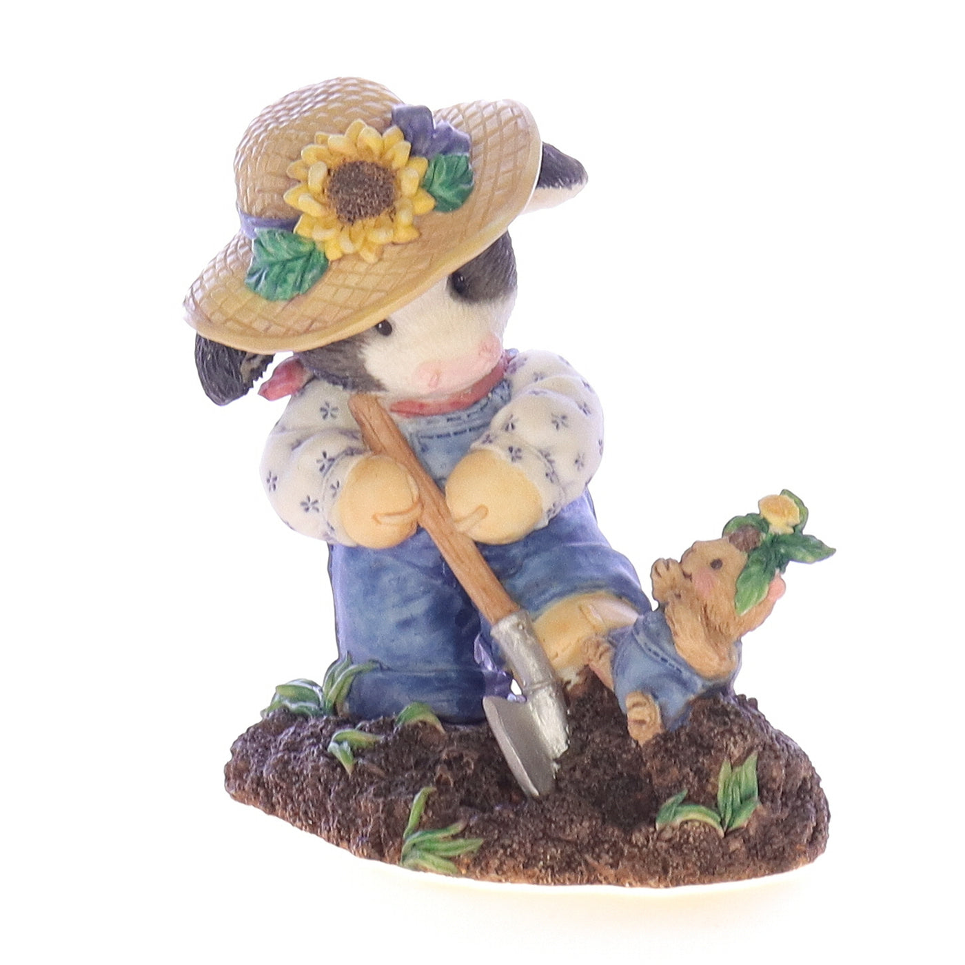 Marys_Moo_Moos_207098_I_Dig_Moo_Spring_Figurine_1996 Front Left View