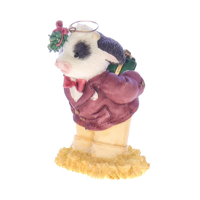 Marys_Moo_Moos_480959_Me_And_Moo_Under_The_Mistletoe_Christmas_Figurine_1999 Front Left View