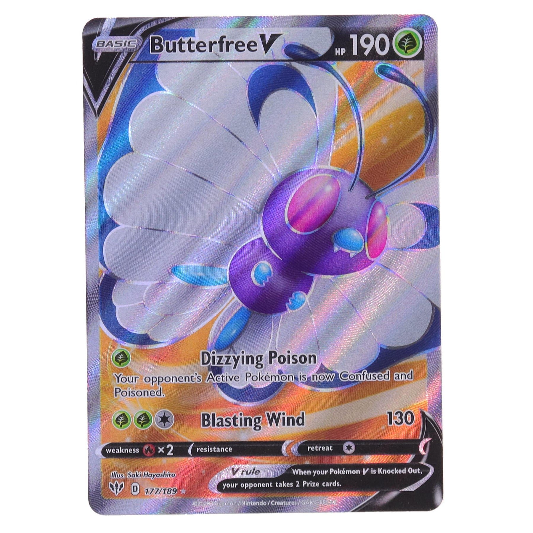 butterfree v pokemon card TCG: SWSH03: Darkness Ablaze 001/189 / Ultra Rare PSA 9 Darkness Ablaze Singles Butterfree V (Full Art) -