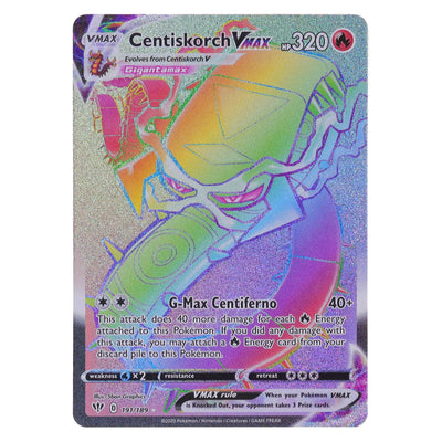 pokemon cards centiskorch VMAX (Alternate Full Art) (TG15) Holofoil - Lost Origin Colorless Artist Centiskorch VMAX | (Full Art