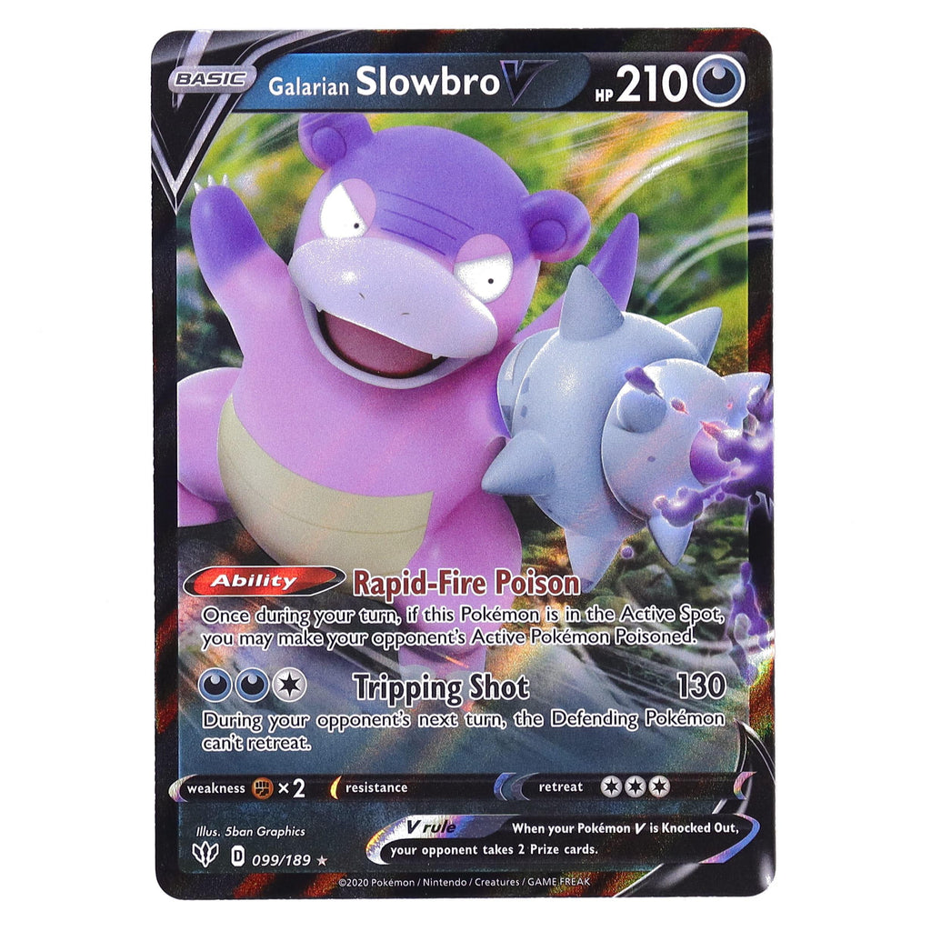 Pokemon Darkness Ablaze Ultra Rare Holo Galarian Slowbro V #99