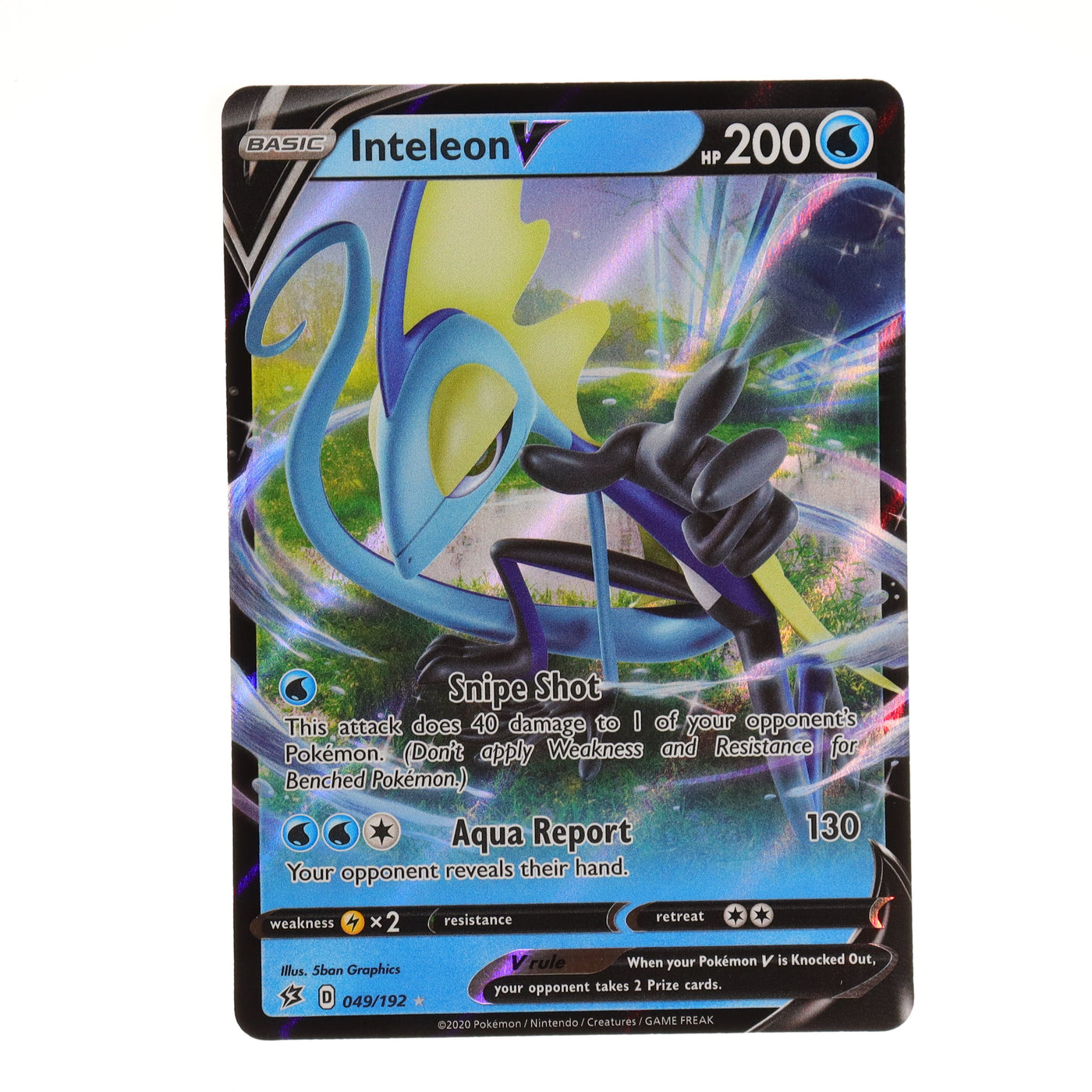 Pokemon Sword and Shield Rebel Clash Ultra Rare Holo Inteleon V #49 Pokemon Sword and Shield Rebel Clash Ultra Rare Holo Inteleon V #49