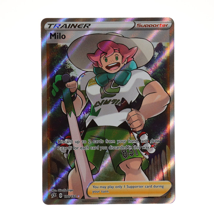 Pokemon Sword and Shield Rebel Clash Ultra Rare Milo #190 Pokemon Sword and Shield Rebel Clash Ultra Rare Milo #190