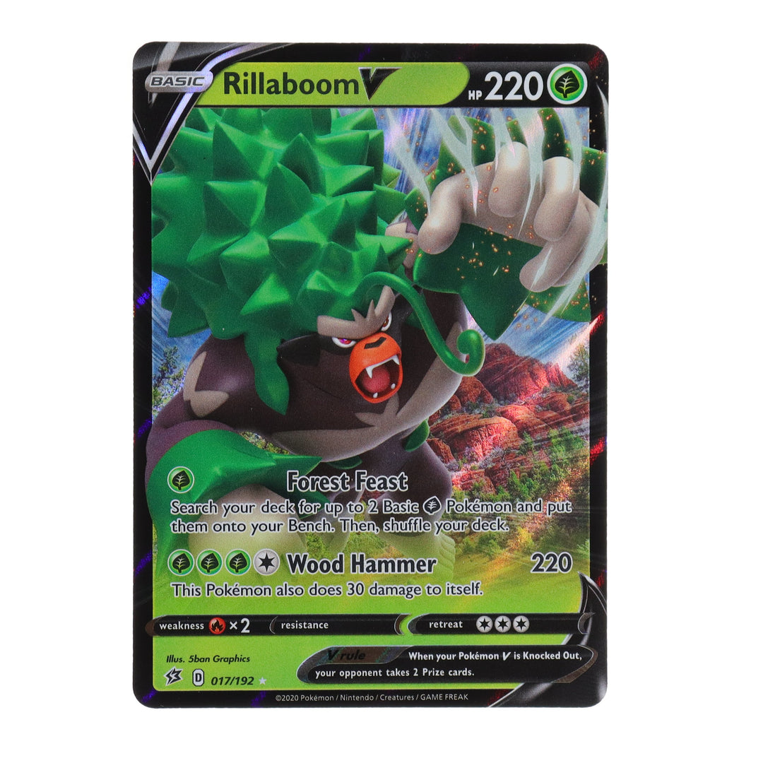 rare rebel clash cards Rillaboom V - SWSH02: [ULTRA RARE] CV_Booster Box Original Sleeves:20 Pack Weakness / Resistance / Yugioh - Number 78:
