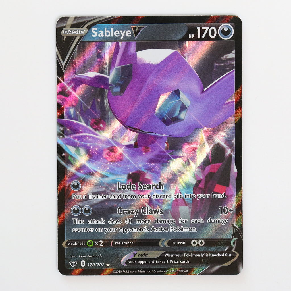 sableye pokemon card value V 120/202 Uncommon Card Type Style:Sol Ring Sun & Moon Pokemon Size: OP-15