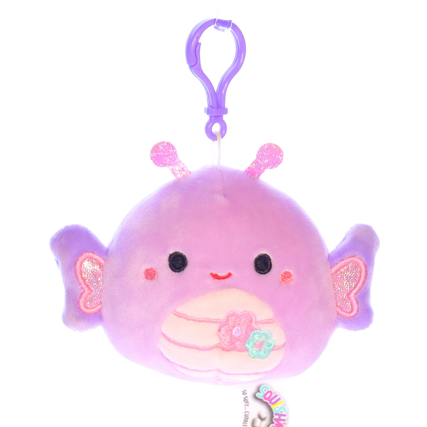 Squishmallows_734689975198_Brenda_the_Butterfly_Keychain_Stuffed_Animal_2019 Front View