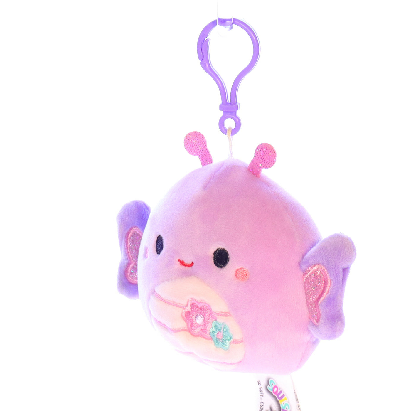 Squishmallows_734689975198_Brenda_the_Butterfly_Keychain_Stuffed_Animal_2019 Front Left View