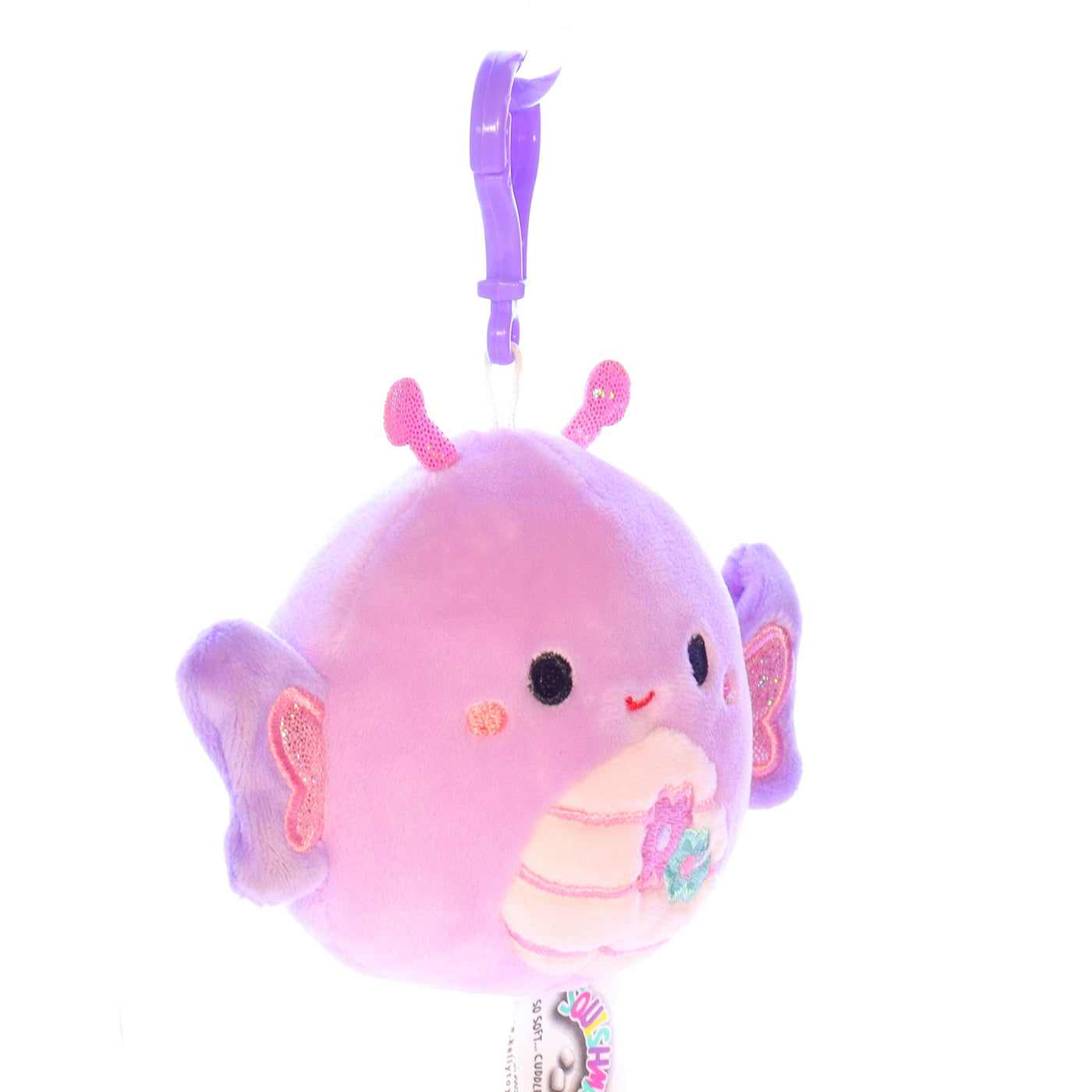 Squishmallows_734689975198_Brenda_the_Butterfly_Keychain_Stuffed_Animal_2019 Front Right View