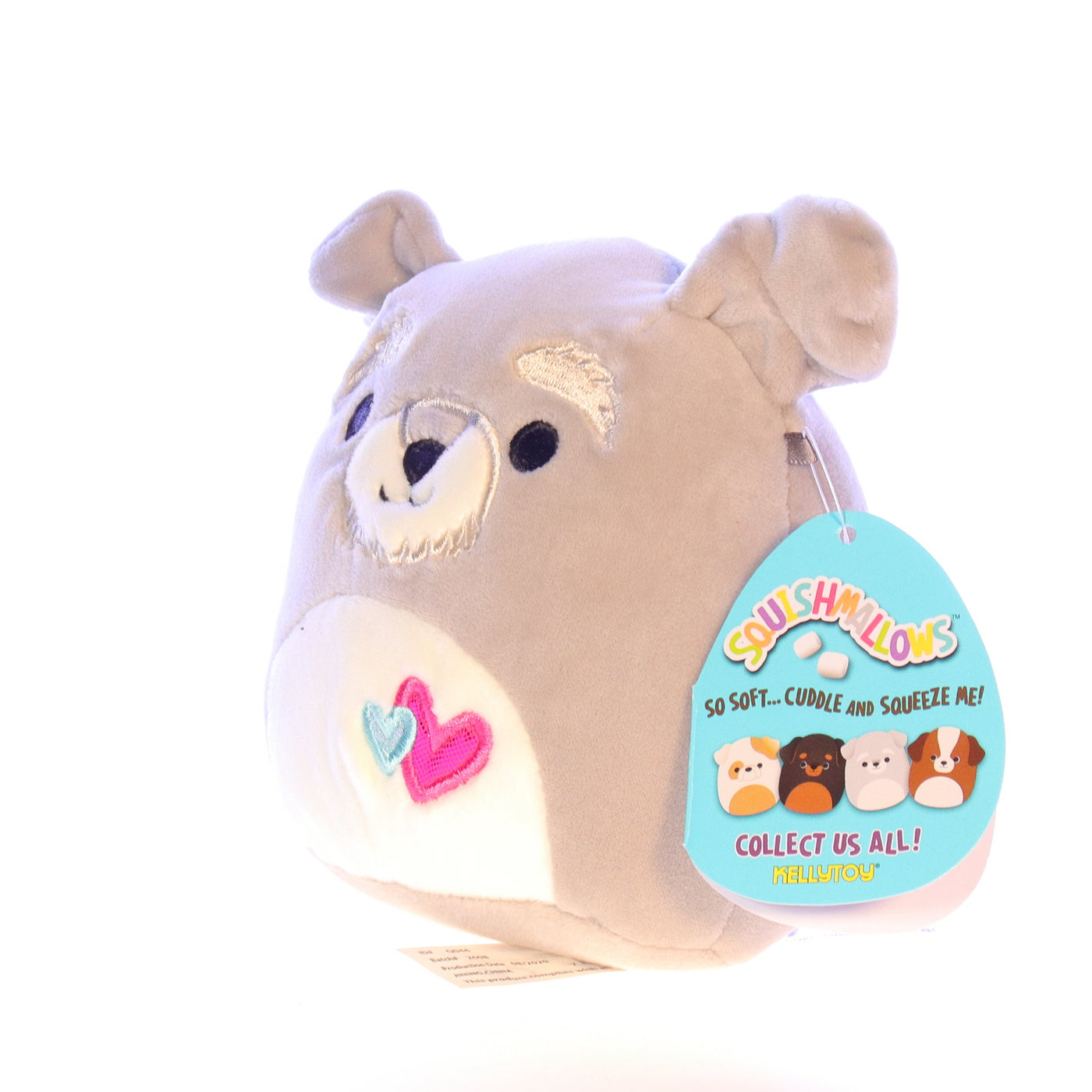 Squishmallows_Q044_Shaun_Plush_Dog_Stuffed_Animal_2020 Front Left View