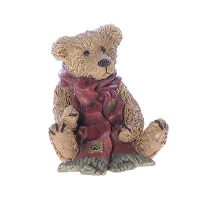 The_Bearstone_Collection_2003-08_Grenville_w_Red_Scarf_Christmas_Figurine_1994 Front View