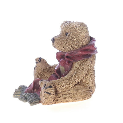 The_Bearstone_Collection_2003-08_Grenville_w_Red_Scarf_Christmas_Figurine_1994 Left Side View