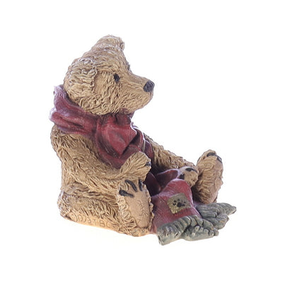 The_Bearstone_Collection_2003-08_Grenville_w_Red_Scarf_Christmas_Figurine_1994 Front Right View