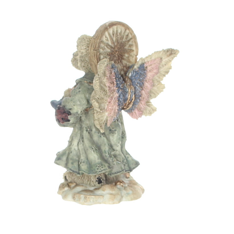 The Bearstone Collection 22286 Zoe the Angel of Life Christmas Figurine 1997 Box Back Left View