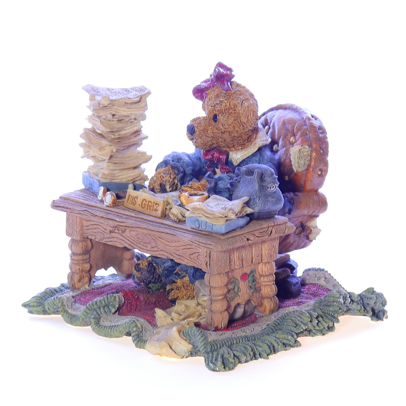 The_Bearstone_Collection_2276_Ms_Griz_Monday_Morning_School_Figurine_1995 Front Left View