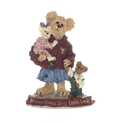 The Bearstone Collection 227737 Mother Macabeary with Krista and Cody Mothers always bring extra love Mothers Day Figurine 2000 Box Front View