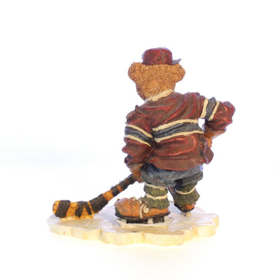 The Bearstone Collection 228305 Puck Slapshot Hockey Candle 1997 Box Back View