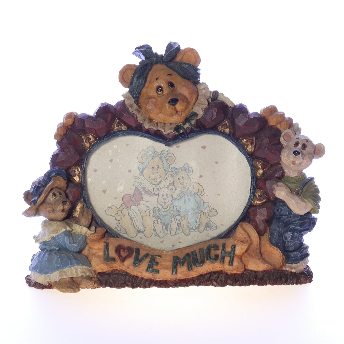 The_Bearstone_Collection_370302_Martha_Bigheart_Love_Much_Love_Picture_Frame_1999 Front View
