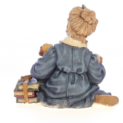 The_Dollstone_Collection_3511_Michelle_w_Daisy_Reading_is_Fun_Teacher_Figurine_1996Front View