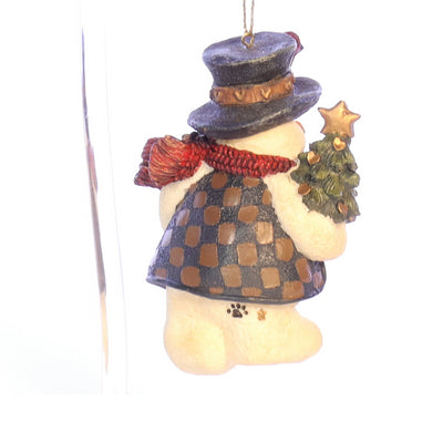 The Folkstone Collection 2563 Jingles with Tree Christmas Ornament 1994 Box Back Right View
