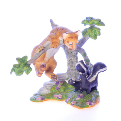The Franklin Mint Vintage Resin Leapord Figurine Out on a Limb 1990 7"