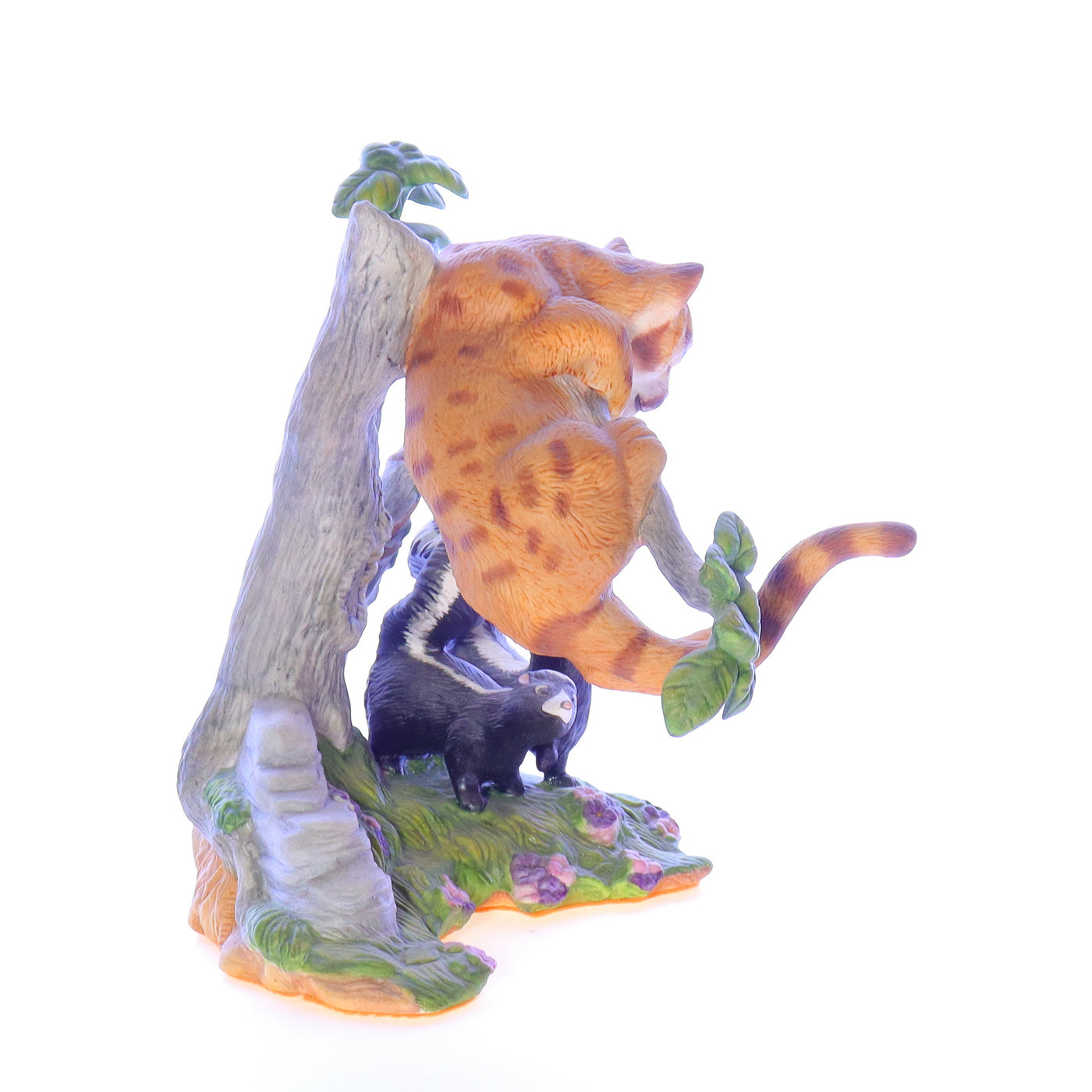 The Franklin Mint Vintage Resin Leapord Figurine Out on a Limb 1990 7"