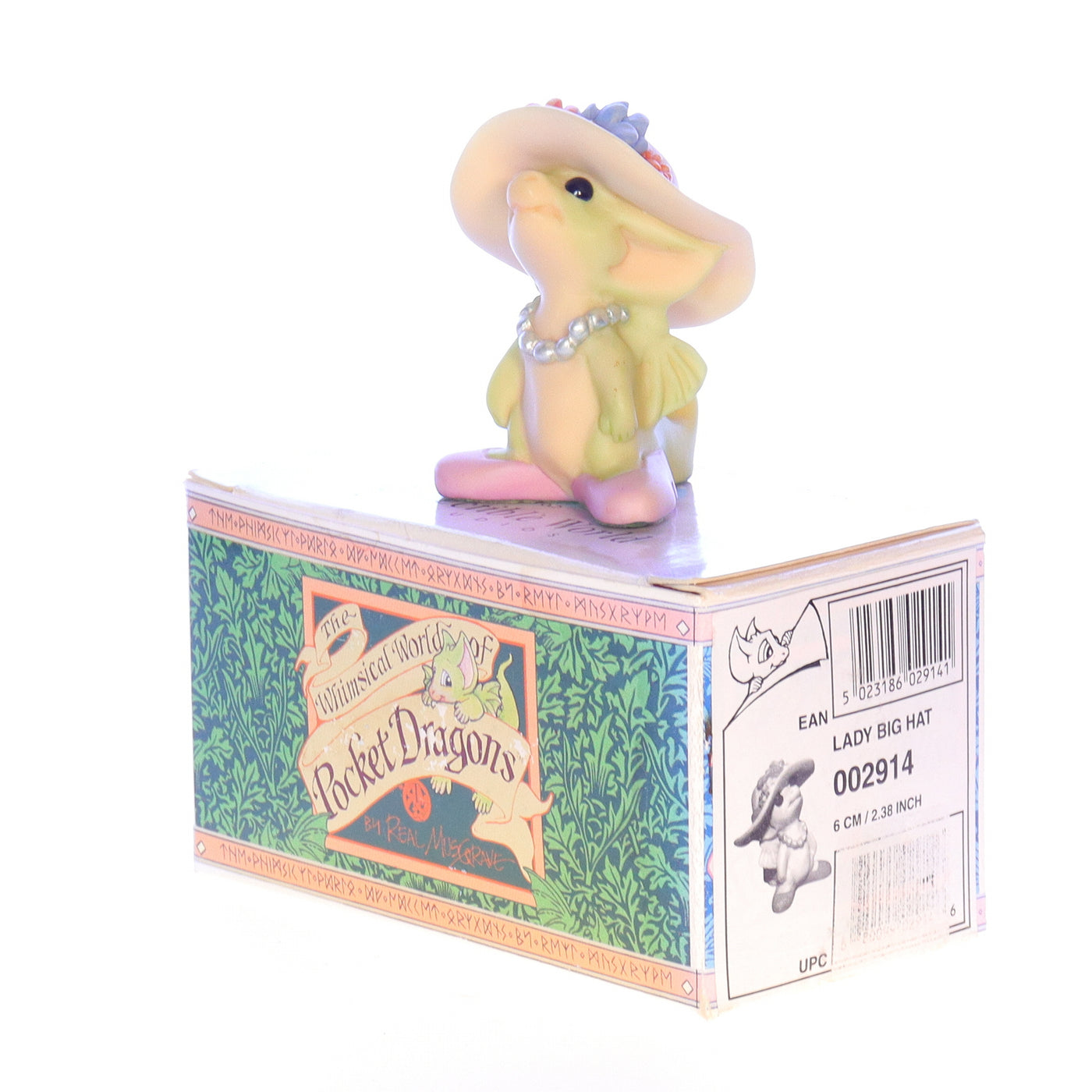 Whimsical_World_of_Pocket_Dragons_002914_Lady_Big_Hat_Fantasy_Figurine_1998_Box Front Left View