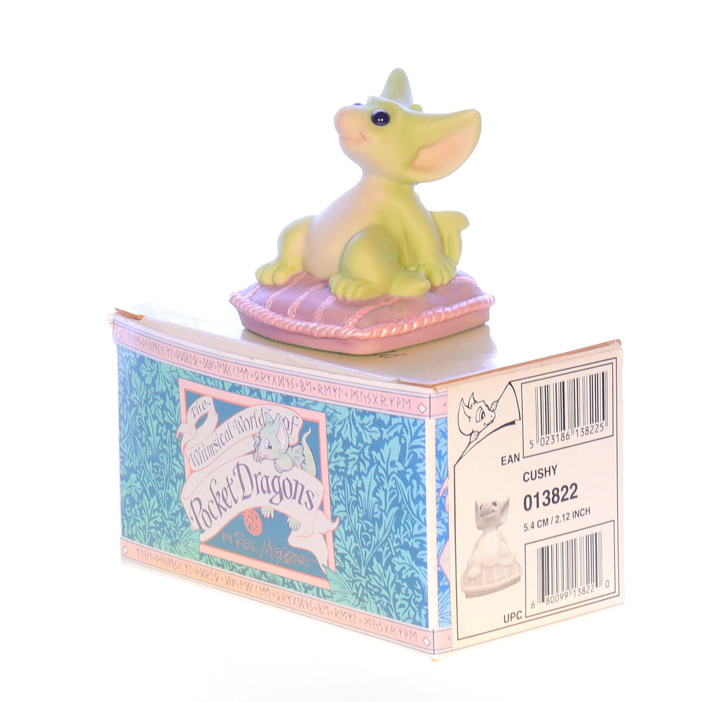 Whimsical_World_of_Pocket_Dragons_013822_Cushy_Fantasy_Figurine_2001_Box Front Left View