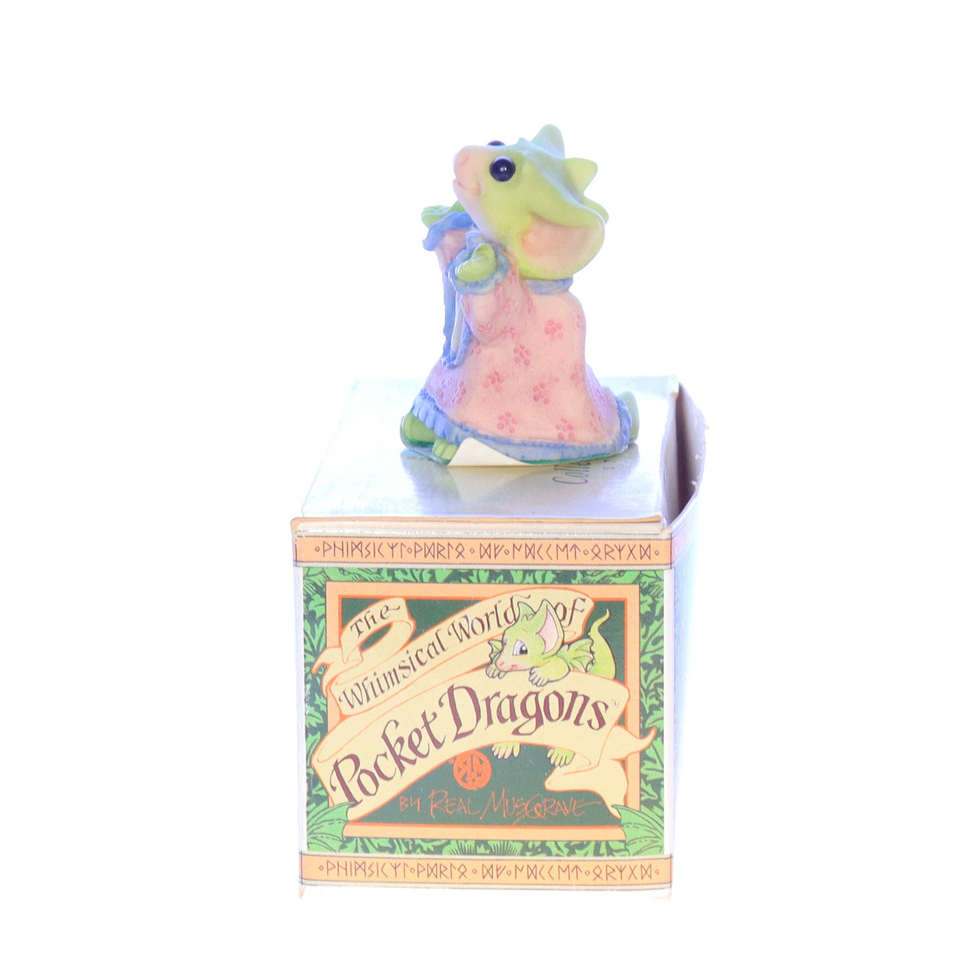 Whimsical_World_of_Pocket_Dragons_053839028998_Flannel_Nightie_Fantasy_Figurine_1998_Box Left Side View