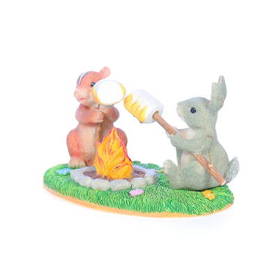 charming tails 83700 toasting marshmallows friendship figurine Front Left