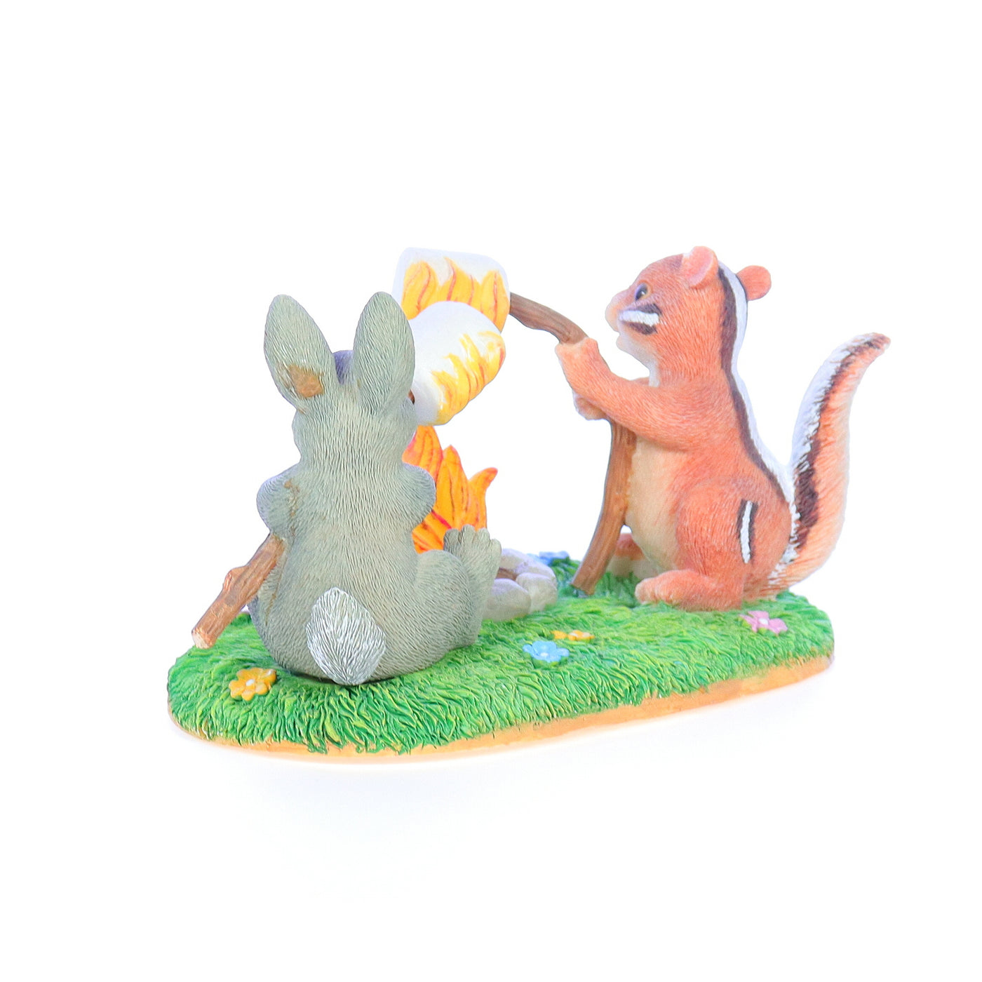 charming tails 83700 toasting marshmallows friendship figurine Back Left