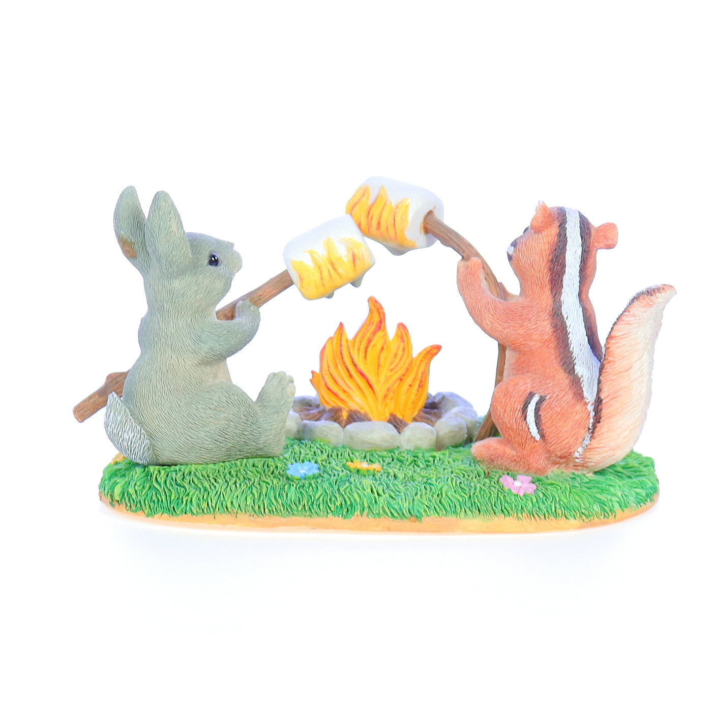 charming tails 83700 toasting marshmallows friendship figurine Back