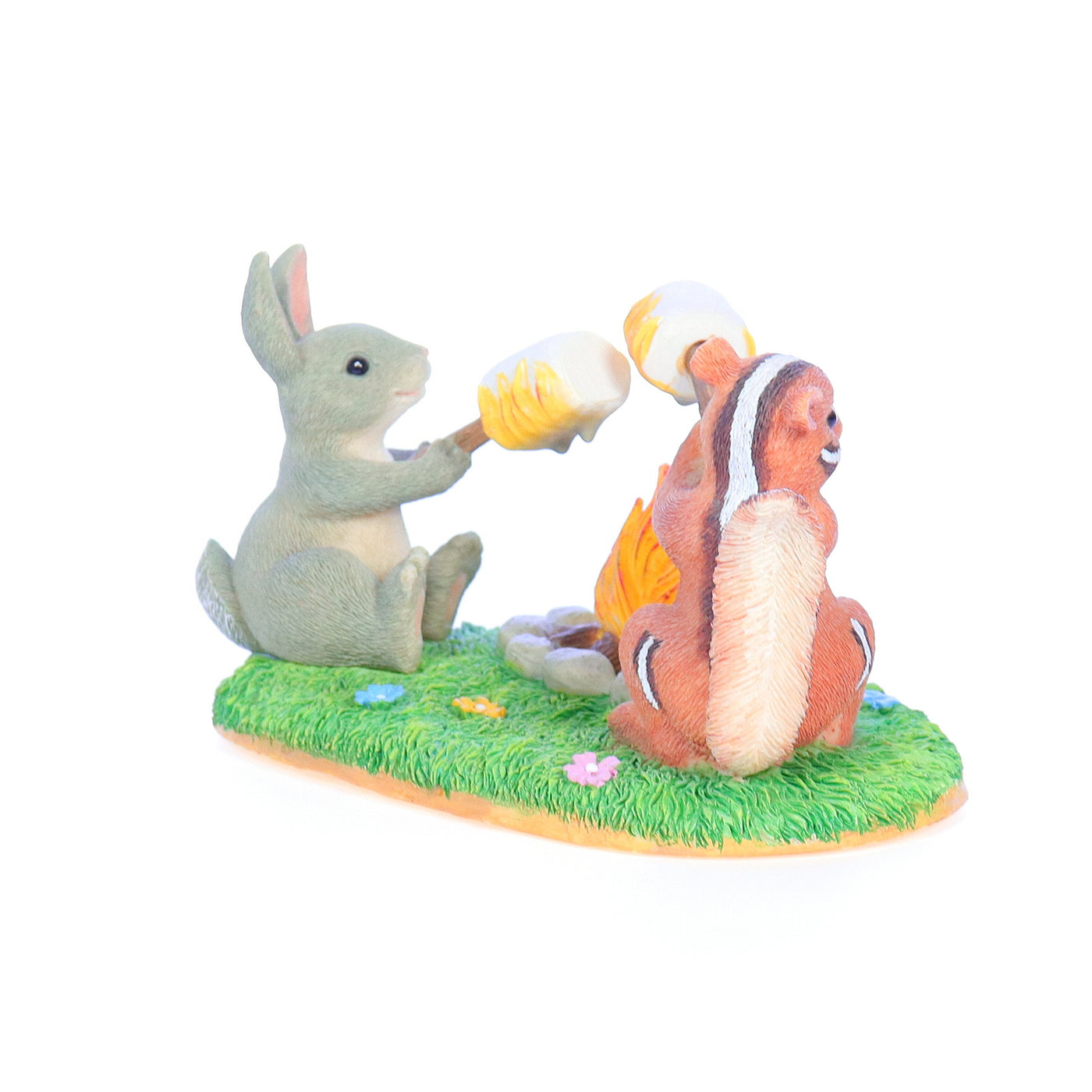 charming tails 83700 toasting marshmallows friendship figurine Back Right