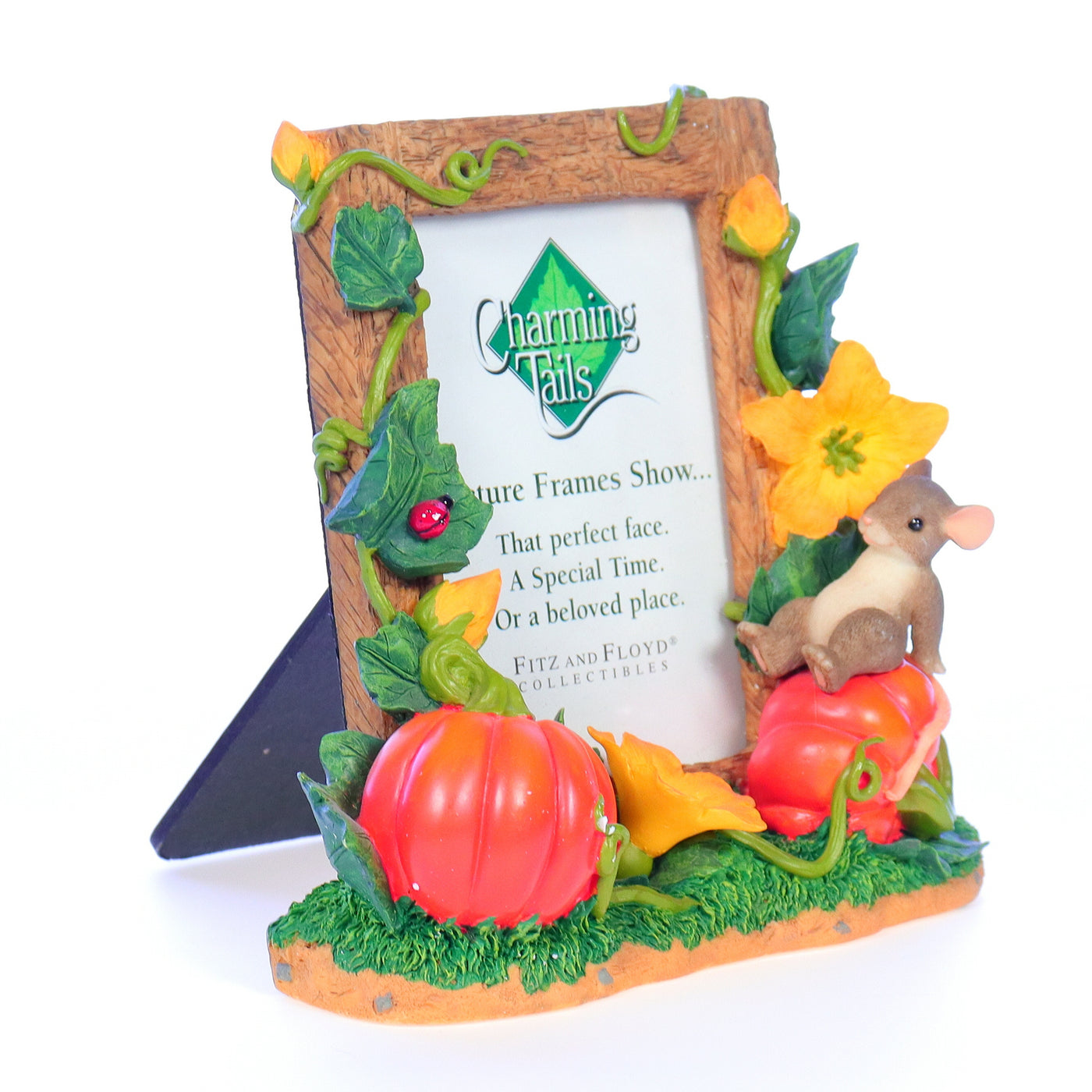 charming tails 93108 pumpkin harvest fall picture frame box front right