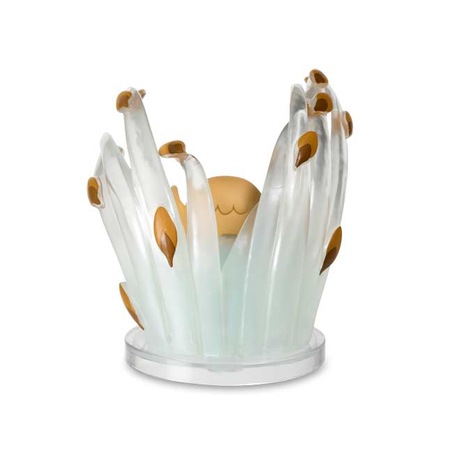 Rowlet Using Leafage Attack Official Pokemon Gallery Collectible Figurine from The Pokemon Center