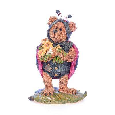 the bearstone collection 227730 tweedle bedeedle  stop and smell the flowers spring figurine 1999 front