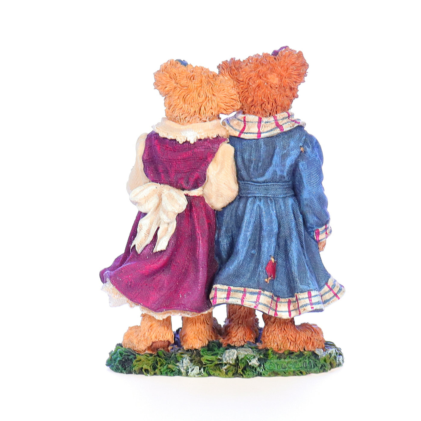 the bearstone collection 2277942 lauren and jan  strawberry friends friendship figurine 2004 back