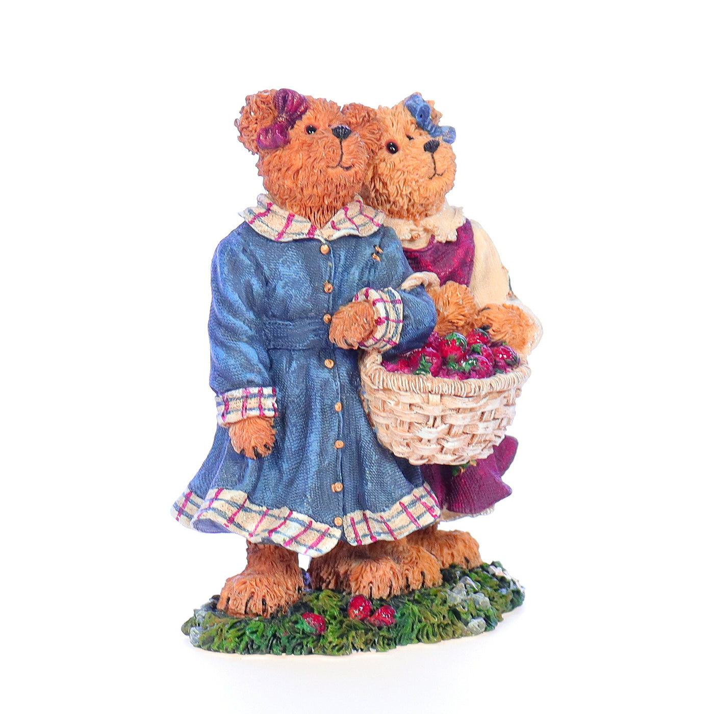 the bearstone collection 2277942 lauren and jan  strawberry friends friendship figurine 2004 front right